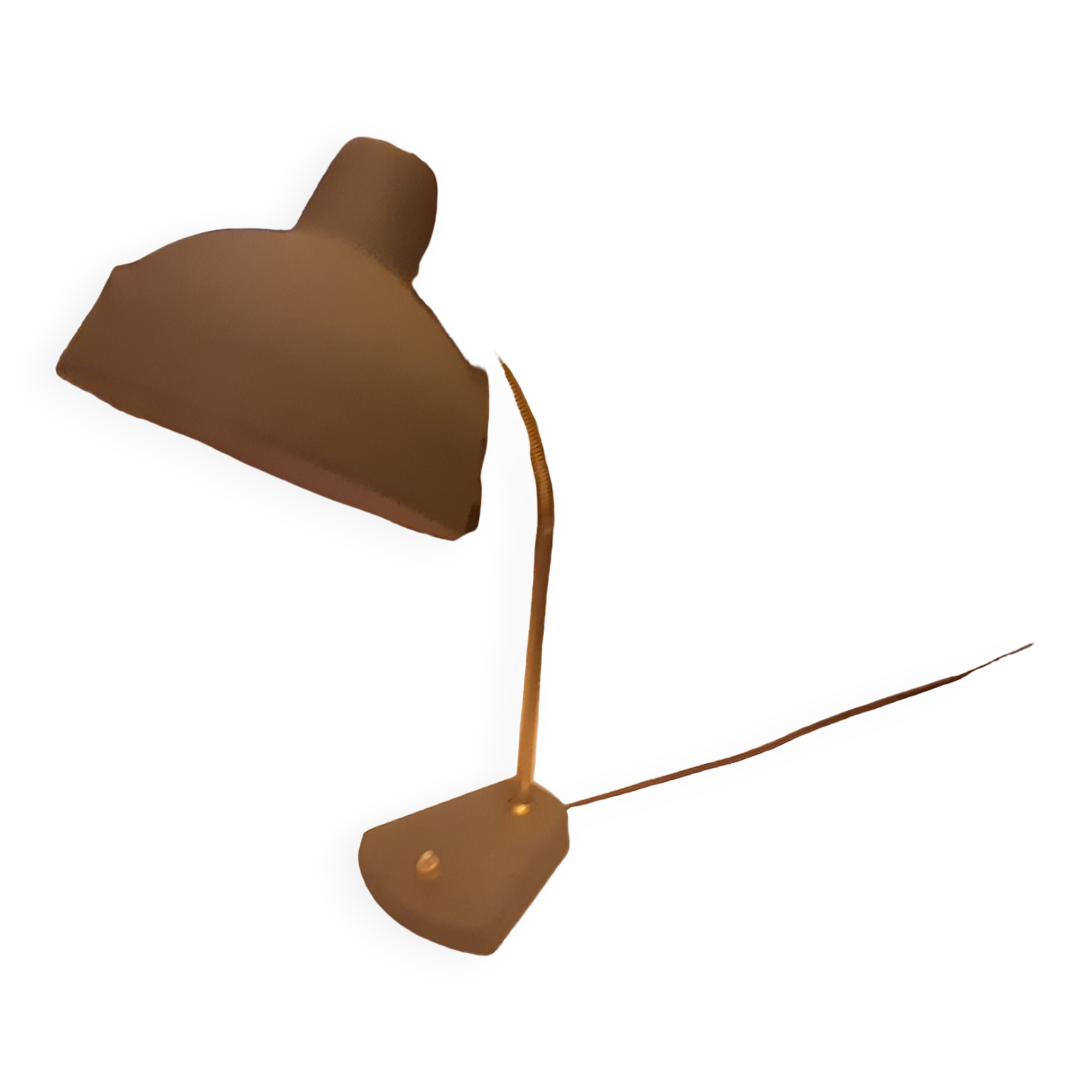 Orientable desk lamp 1960s metal gold metal stem