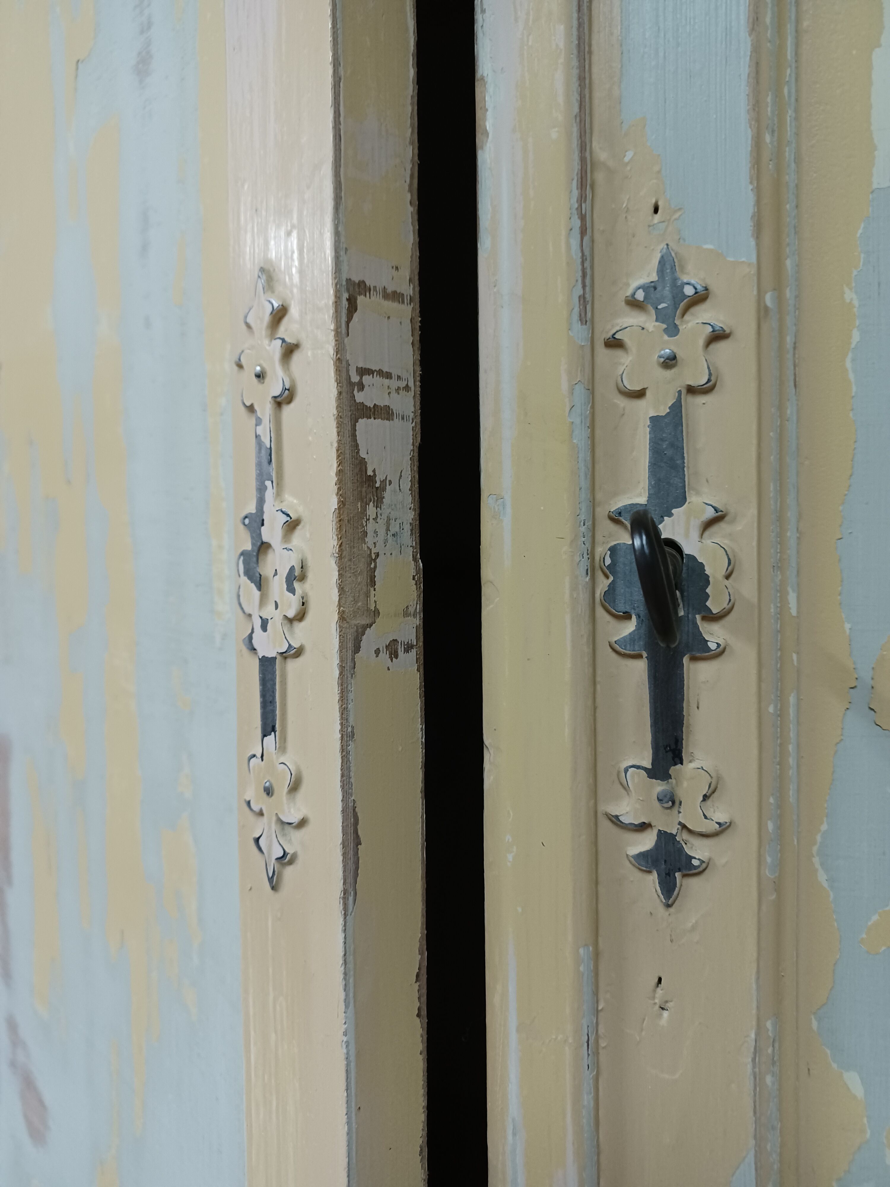 Old patinated Parisian wardrobe