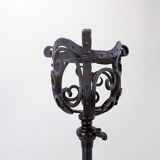 Art Nouveau Wrought iron tripod floor candlestick