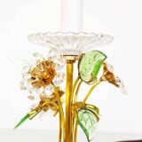Incredible gilt and crystal Floral table lamp by Palwa