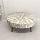 Coffee table, wooden work table, durable table, padded pouf.