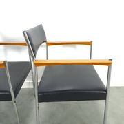 Chairs DDR with chrome base and black upholstery, dining chairs