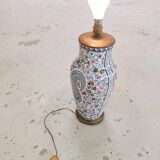 Porcelain lamp foot decorated with Cashemere decoration