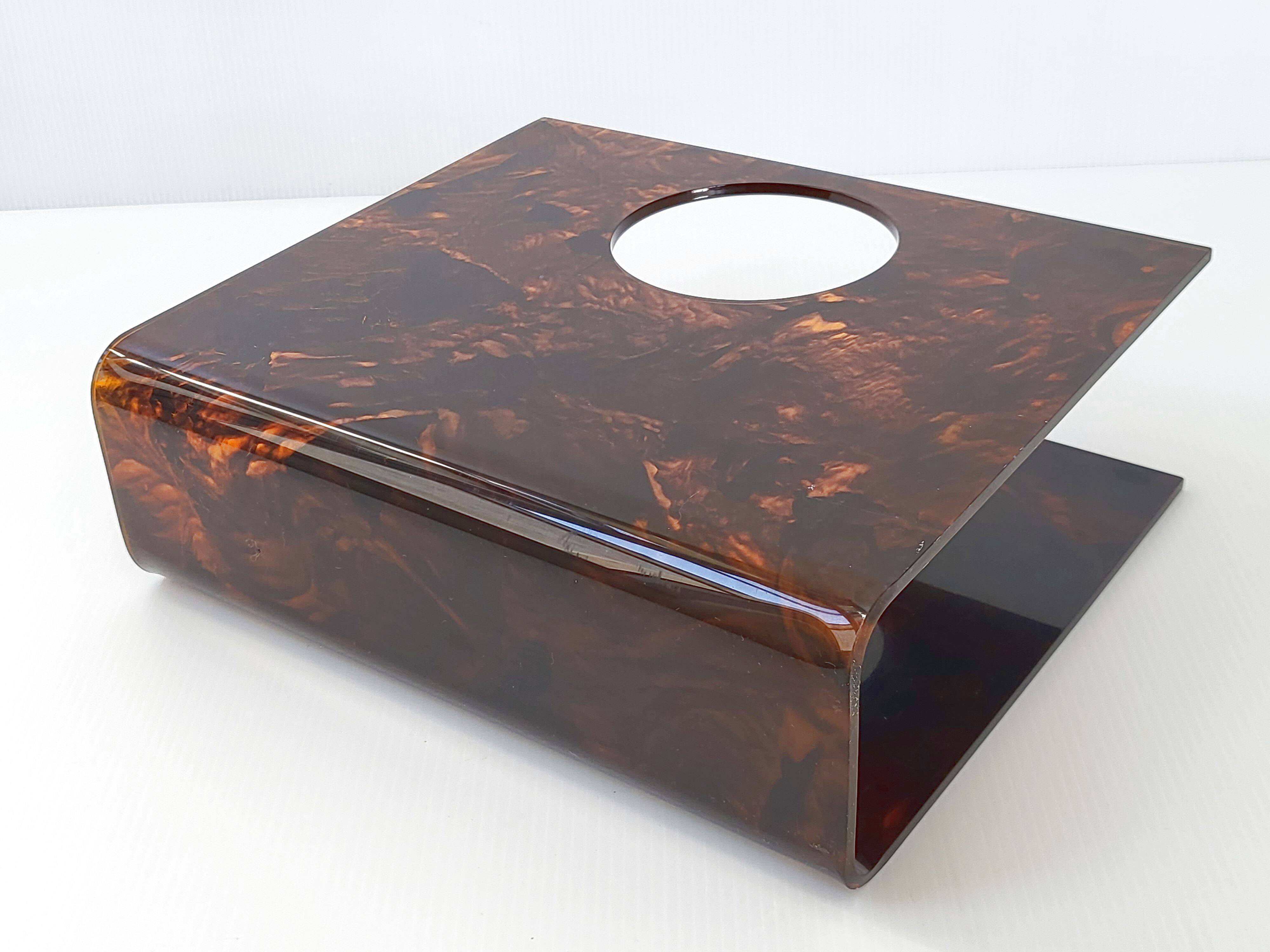 Vintage plexiglass magazine rack 1970