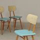 Lot de 4 chaises bois TON Bystrice ( Thonet ) bleu clair , lot 2