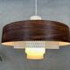 Vintage pendant lamp – metal and opaline