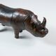Rhinoceros Leather Footstool by Dimitri Omersa