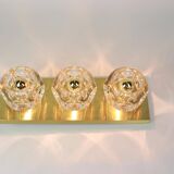 Pair of wall sconces in crystal glass designed by Sciolari for Peill & Putzler.