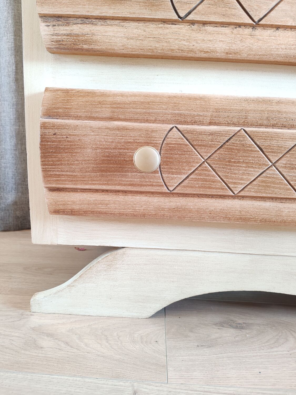 Vintage linen chest of drawers