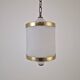 Mid-Century Italian Opaline Glass, Acrylic & Brass Pendant Light – 1960s