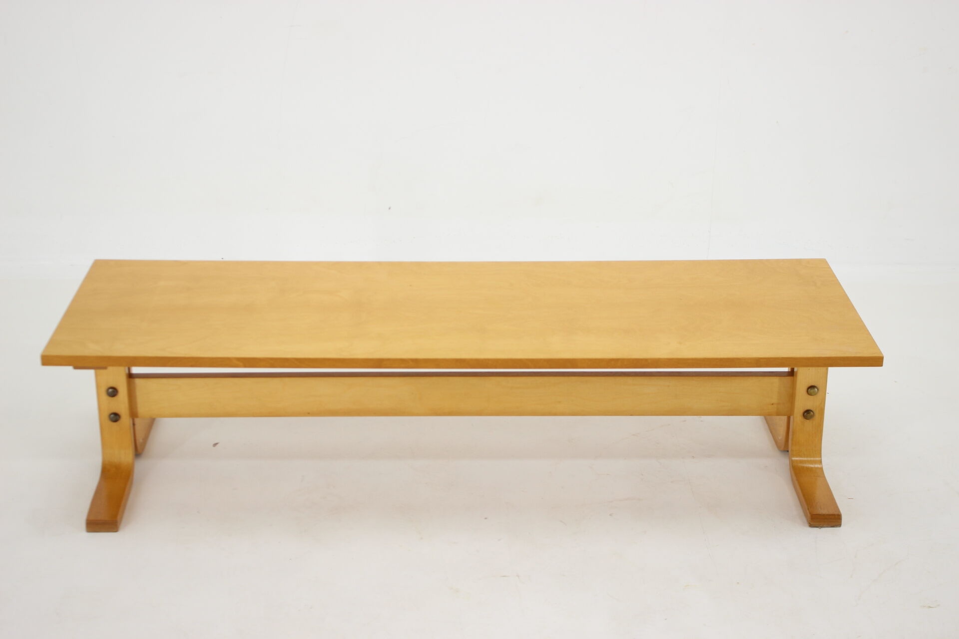 1970s Beech Bench/Planter Stand Czechoslovakia