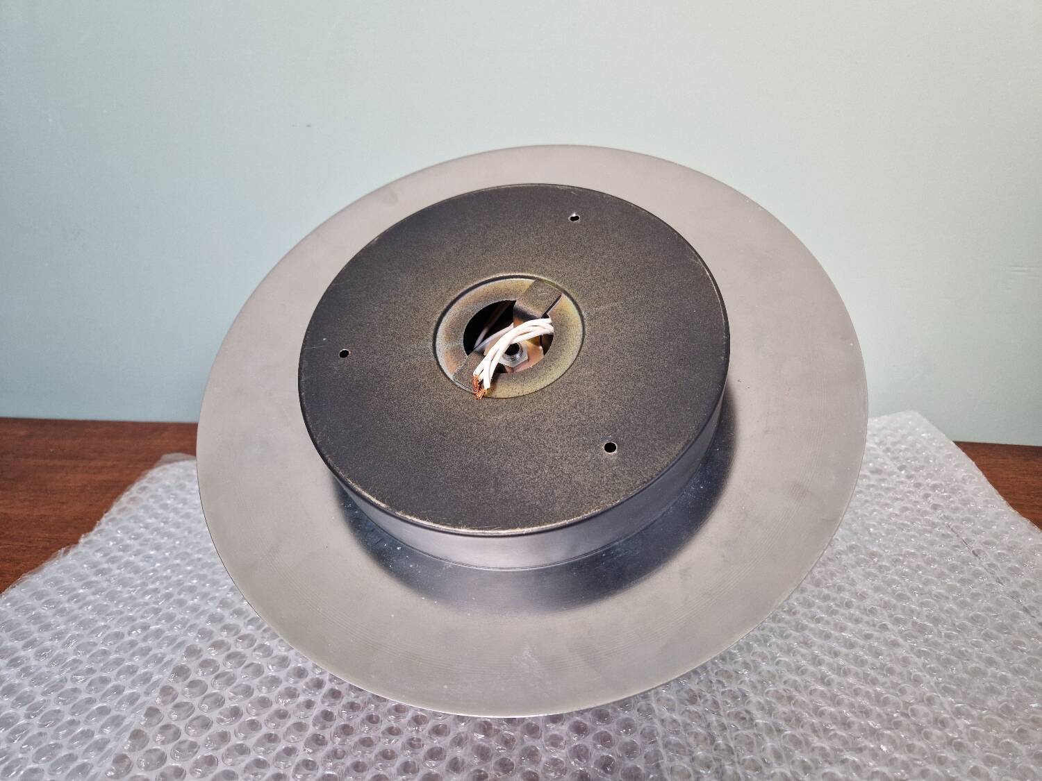 Sputnik ceiling light in chrome metal, Space Age style, 70s