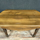 table has 6 feet period Louis Philippe in blond walnut