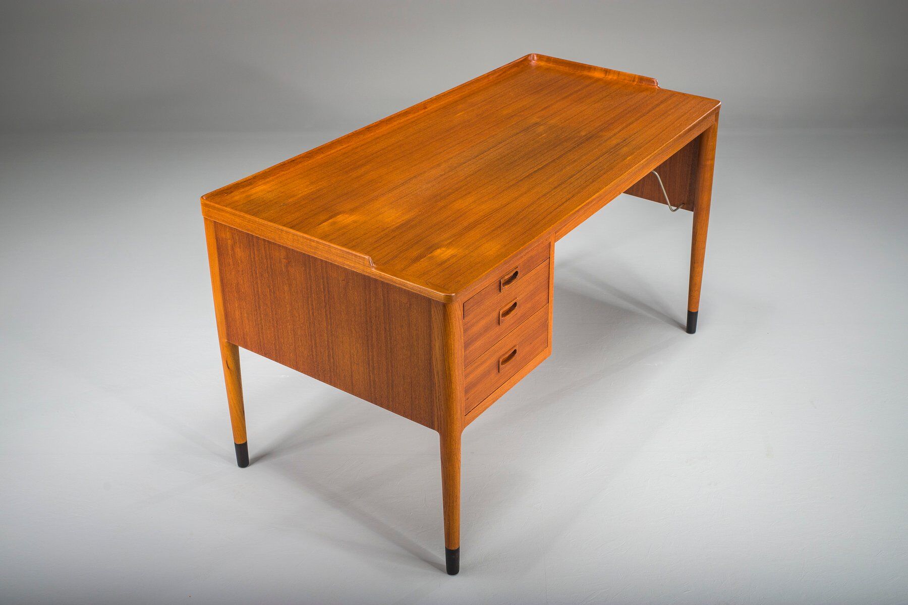 Scandinavian modern teak writing desk attributed to H. Brockmann Petersen for Poul M. Jessen, 1960s