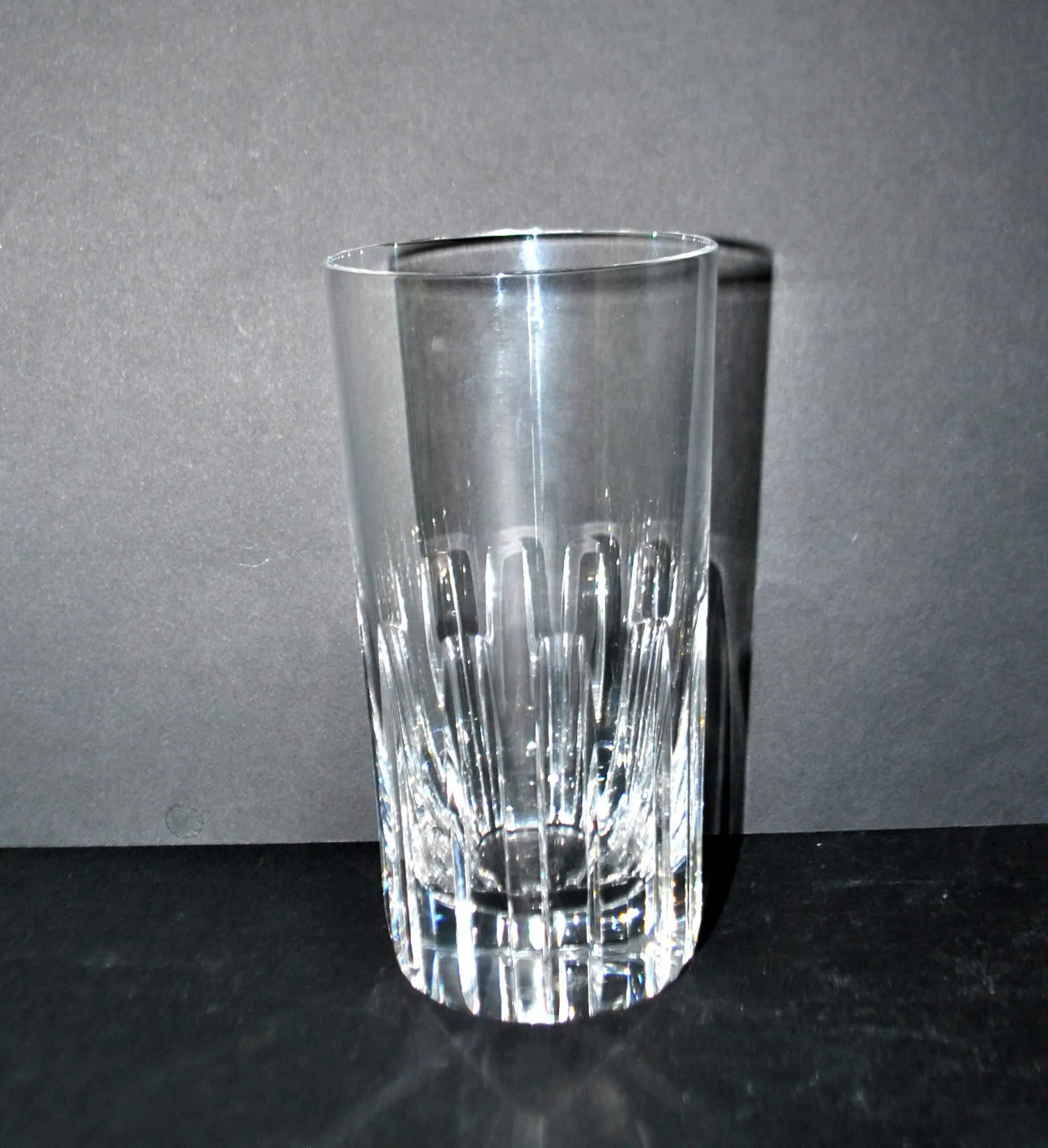 Baccarat lot of 5 Rotary glasses whisky long drink cut crystal signed