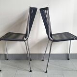 Set of 4 vintage scoubidou chairs 1960