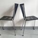 Suite de 4 chaises vintage scoubidou 1960
