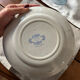 Set of 10 Sarreguemines “Balkan Blue” dessert plates / antique porcelain