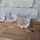 Set of 4 cut crystal whisky glasses from Cristal de Vannes