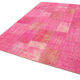 Handwoven oriental vintage 203 cm x 300 cm pink patchwork carpet