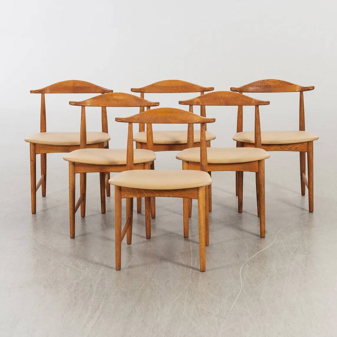 Set de 6 chaises scandinaves, milieu du 20e siècle