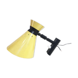 Vintage yellow diabolo wall lamp, 1960