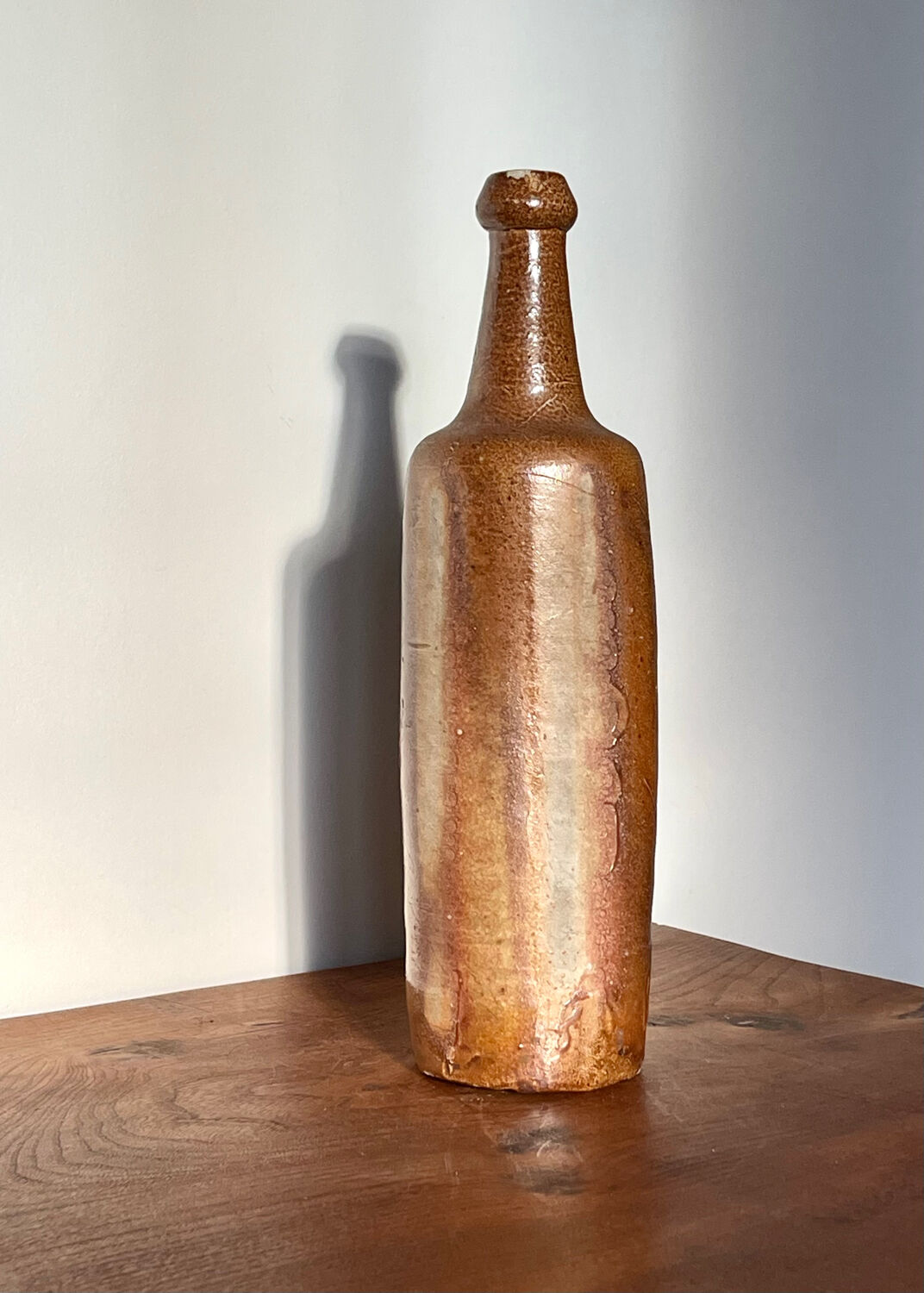 Antique stoneware bottle, 19th century.