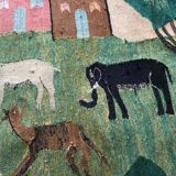 Vintage Egyptian Tapestry Ramsès Wissa Wassef circa 1960