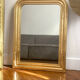 Miroir ancien Louis Philippe doré feuille d’or - 71x53cm