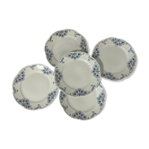 Set of 5 dessert plates iron earth French manufacture of Onnaing