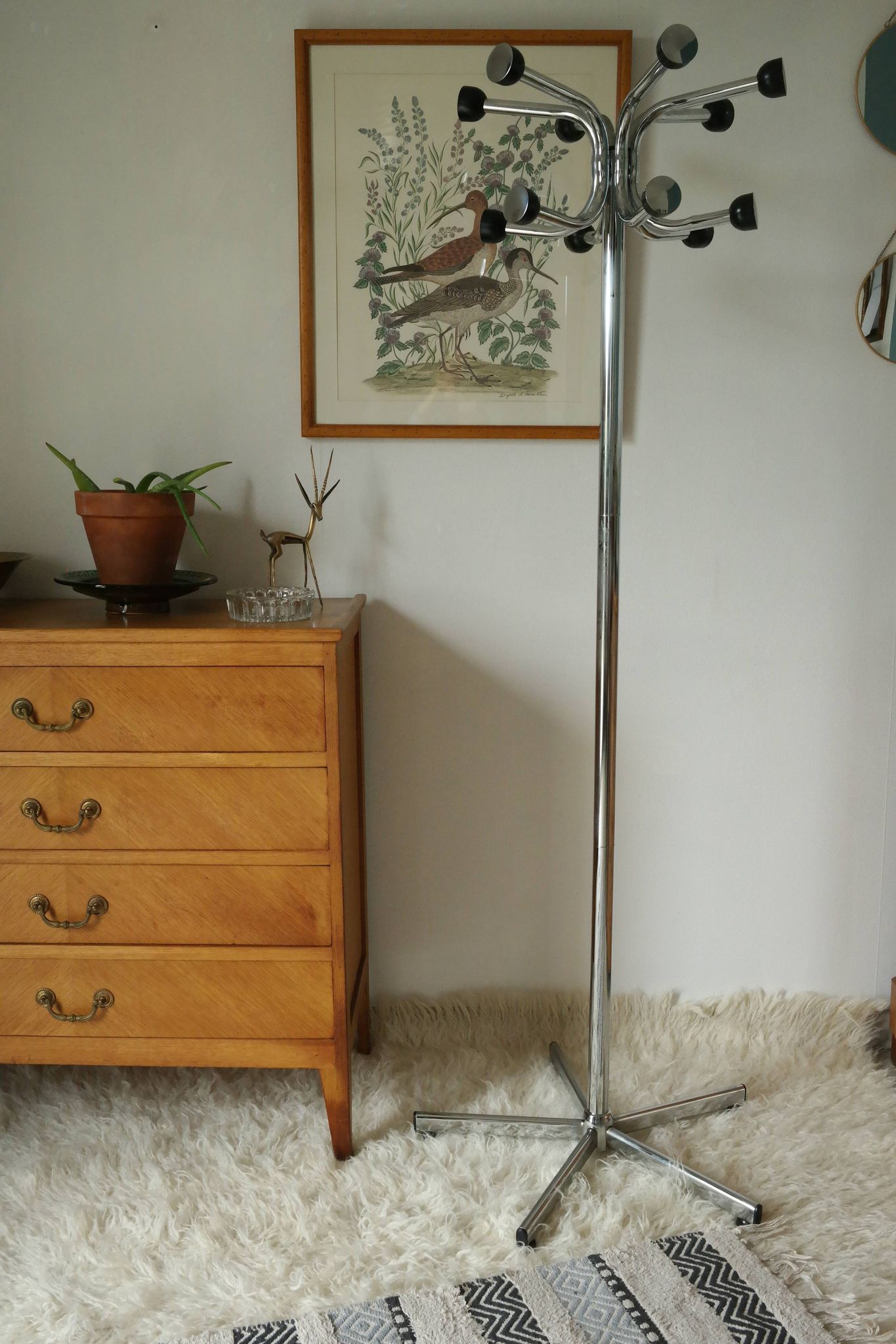 Porte manteau vintage chrome bakélite 50/60