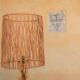 Lampadaire vintage en rotin