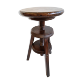 Tabouret d'architecte à vis en bois foncé