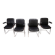 Set of 4 Martin Stoll Leather Dining/Conference Chairs by Professor Karl Dittert