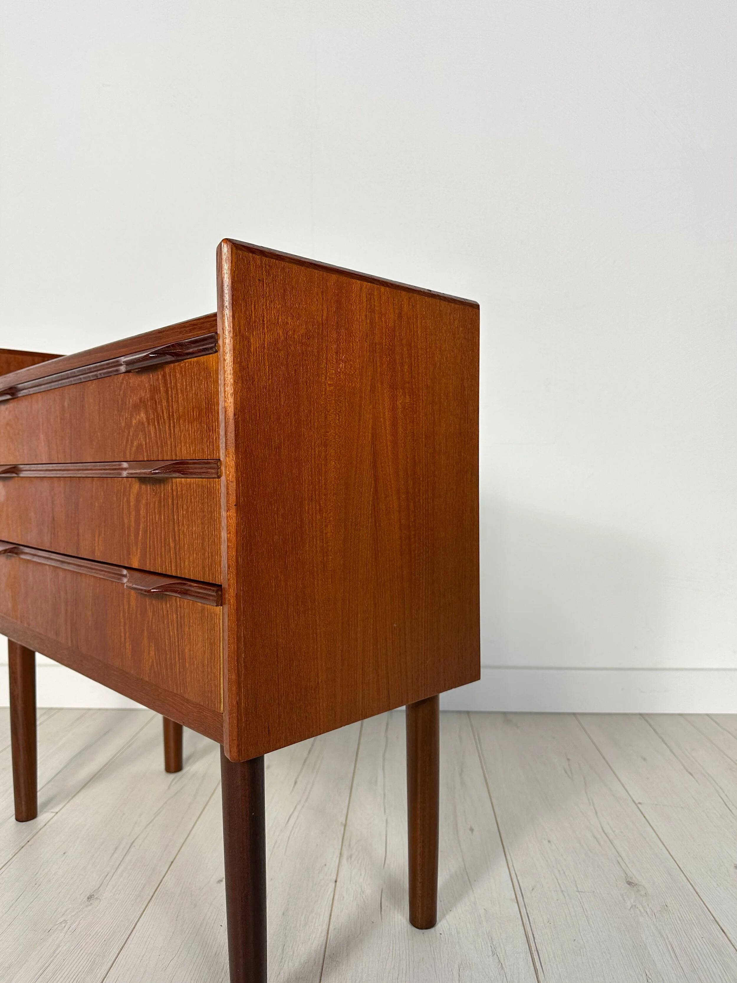 1960s Vintage Small Danish Teak Dresser by Edmund Jørgensen