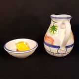 Artisanal pitcher and bowl