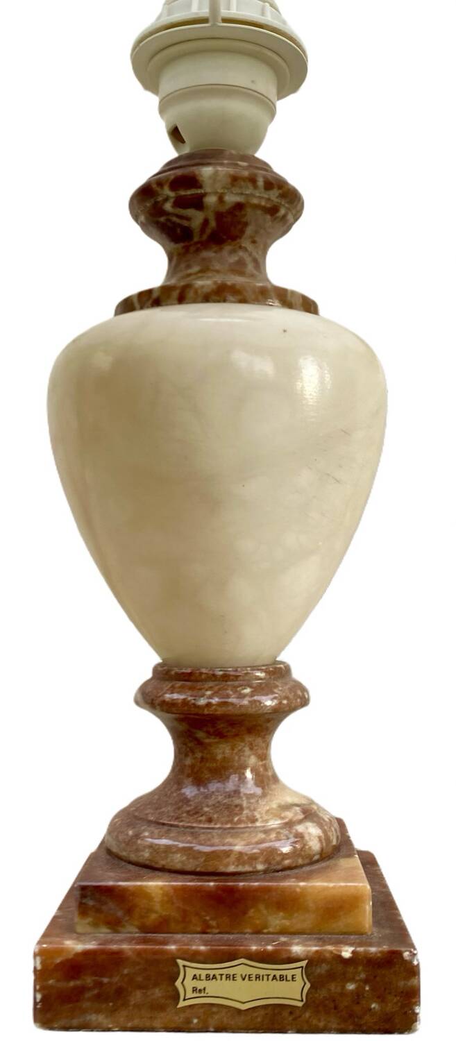 Antique alabaster floor lamp