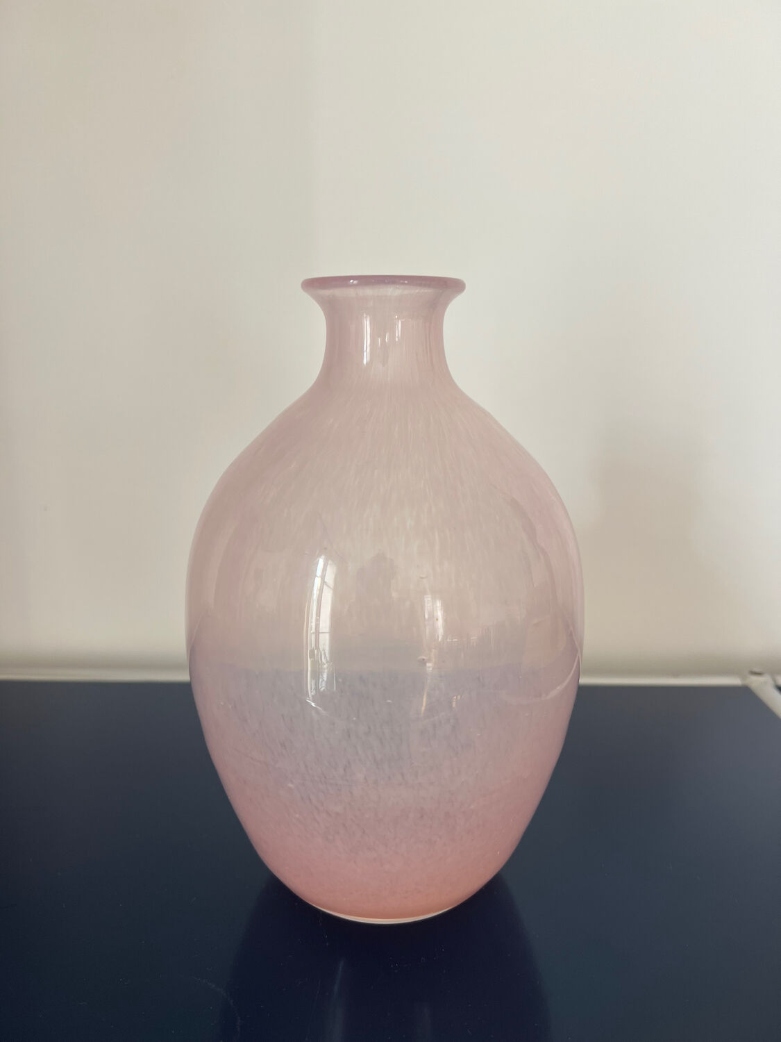 Pink glass vase