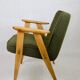 366 olive boucle armchair, 1970s