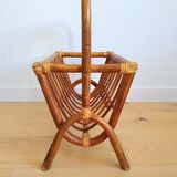 Vintage rattan magazine rack