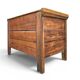 Old blanket chest / storage trunk / pine wood