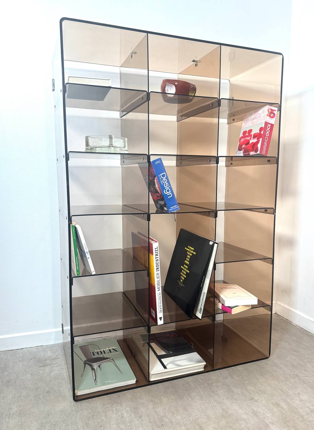 Rare Library 18 Smoke Acrylic Compartments - Michel Dimas