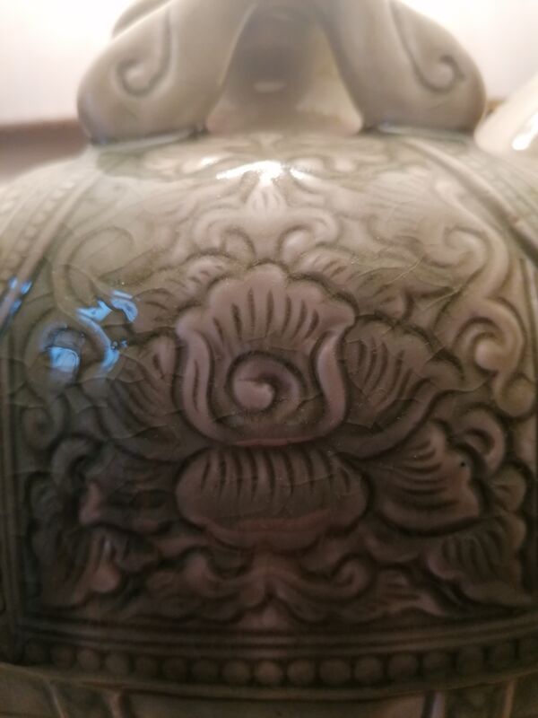 Duo de lampes éléphant en ceramique