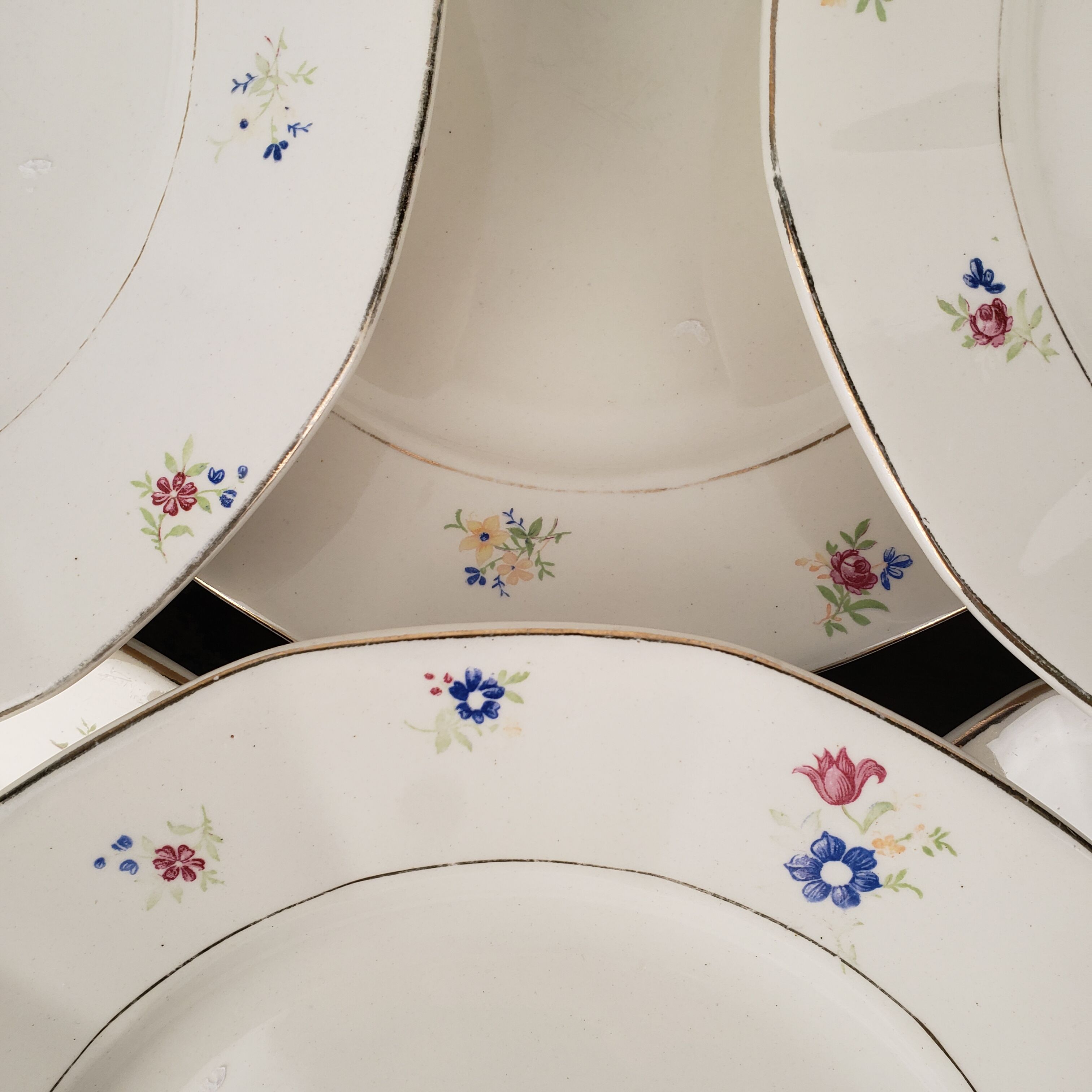 Flat plates x8 - Digoin Sarreguemines, Falaise model
