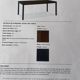 Table room & board parsons – noyer & metal structure – 183 × 91 cm