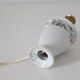 Small recycled vintage lamp — porcelain base, floral shade