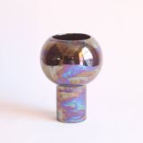 Metallic glaze ceramic vase, 1980s