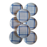 Ensemble de 8 assiettes plates Moulins des Loups