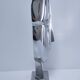 sculpture visage stylisé métal h.34,5 cm design contemporain