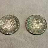 Crystal and silver-plated salt and pepper set